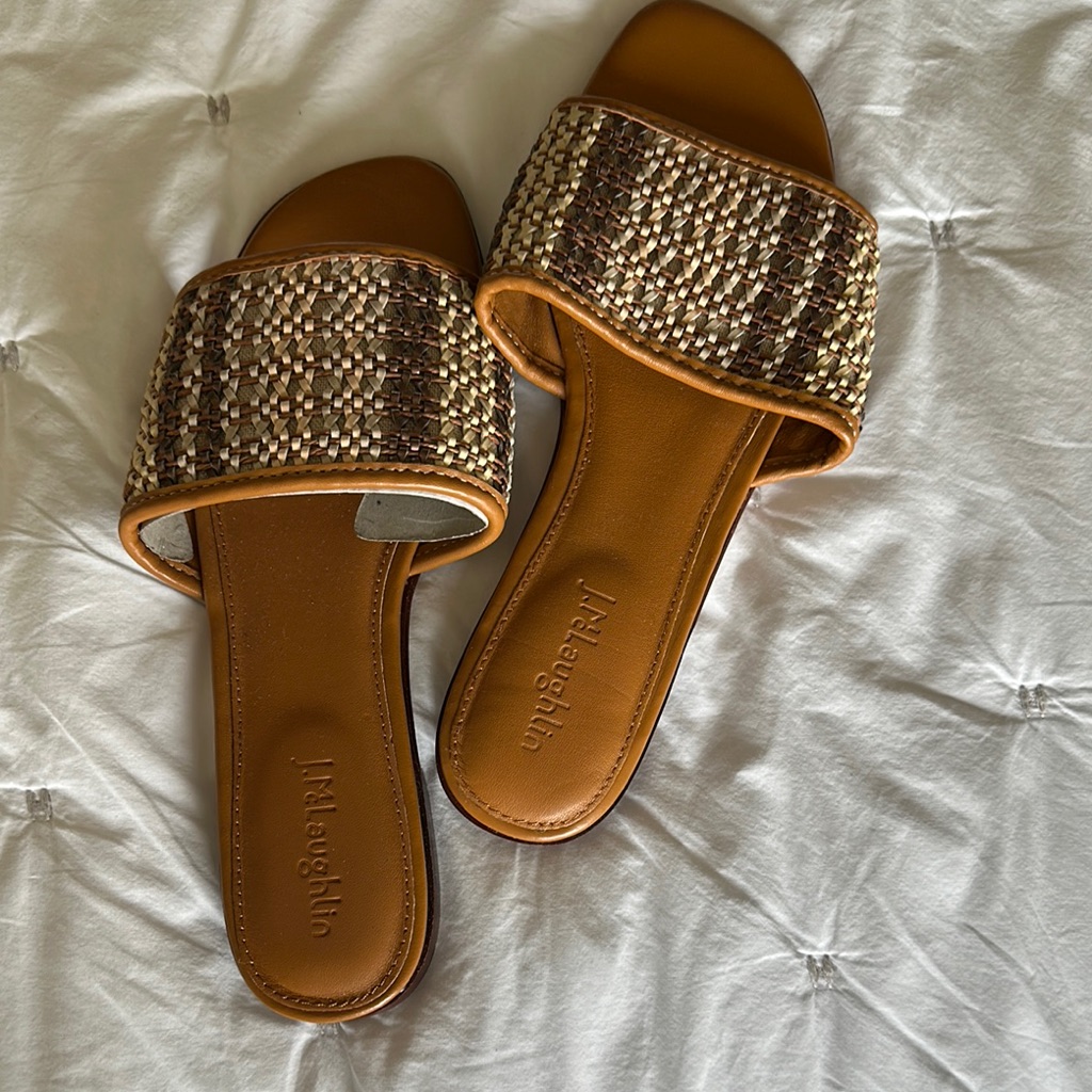 J. Mclaughlin Women's Tan And Brown Slide Sandals